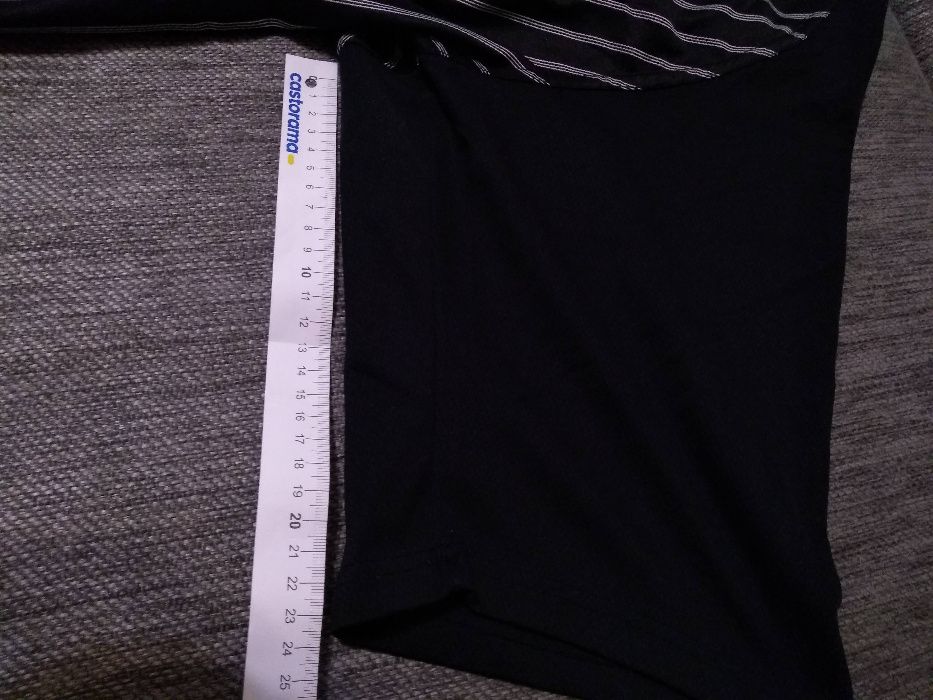 Koszulka sędziowska Adidas czarna w paski krótki rękaw