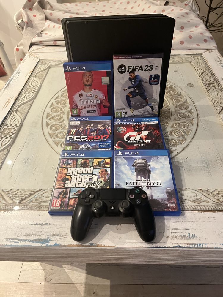 playstasion 4 com 6 jogos e comando orinak incluido