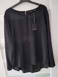 Delikatna czarna bluzka Massimo L oversize