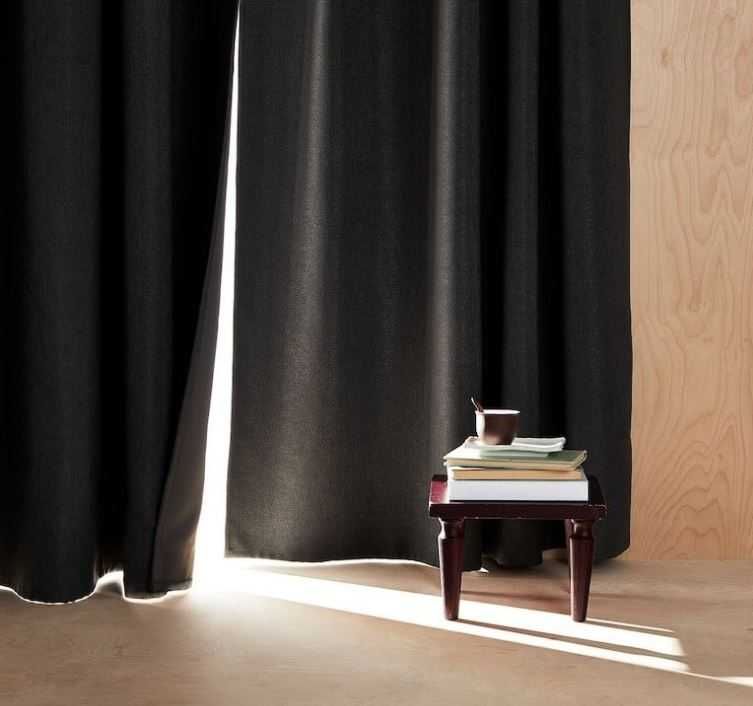 Zasłony IKEA ANNAKAJSA 145x300 szary grube kotary zaciemniające