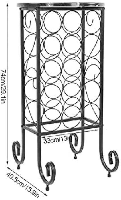 Stojak do przechowywania wina, stolik, 15 win, stylowy