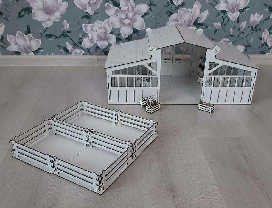 Конюшня шляйх, загін для коників, конюшня для лошадей Schleich