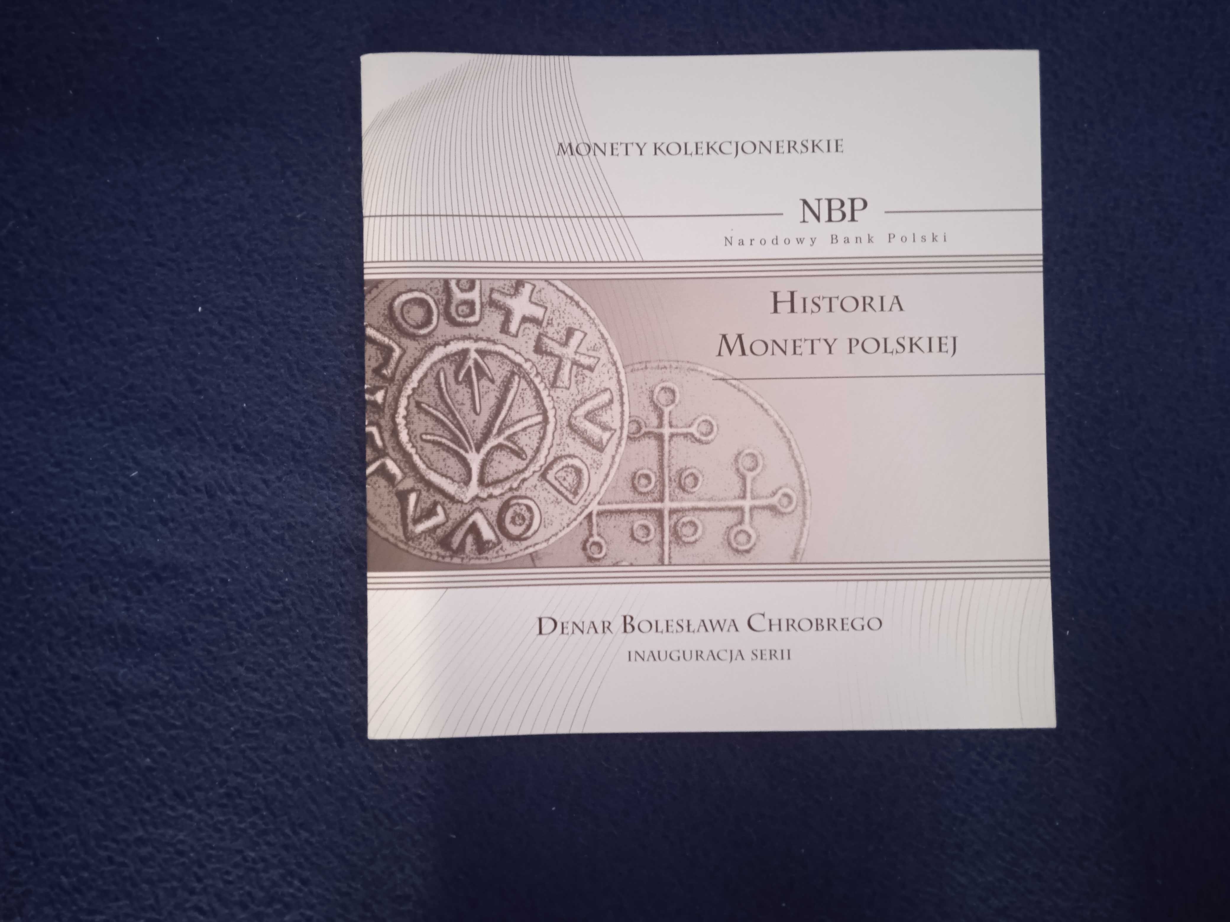 folder do monety denar Bolesława Chrobrego