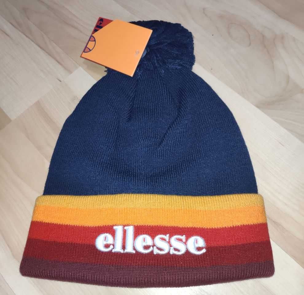 ELLESSE Czapka Zimowa  z Pomponem Sian Pom Pom Beanie Navy