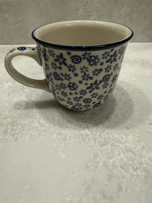 Zestaw filiżanka, podstawka i talerzyk Bolesławiec