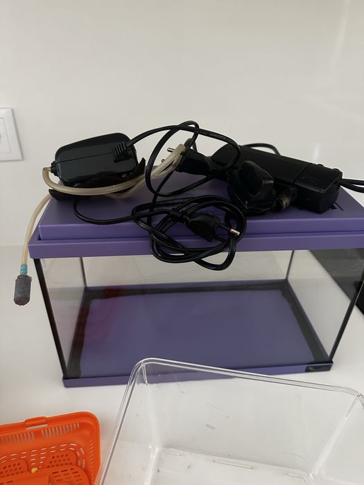 Aquario com acessorios