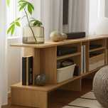 IKEA – komplet 2 stolików/regałów HOLMERUD, kolor dębowy, 80×31 cm