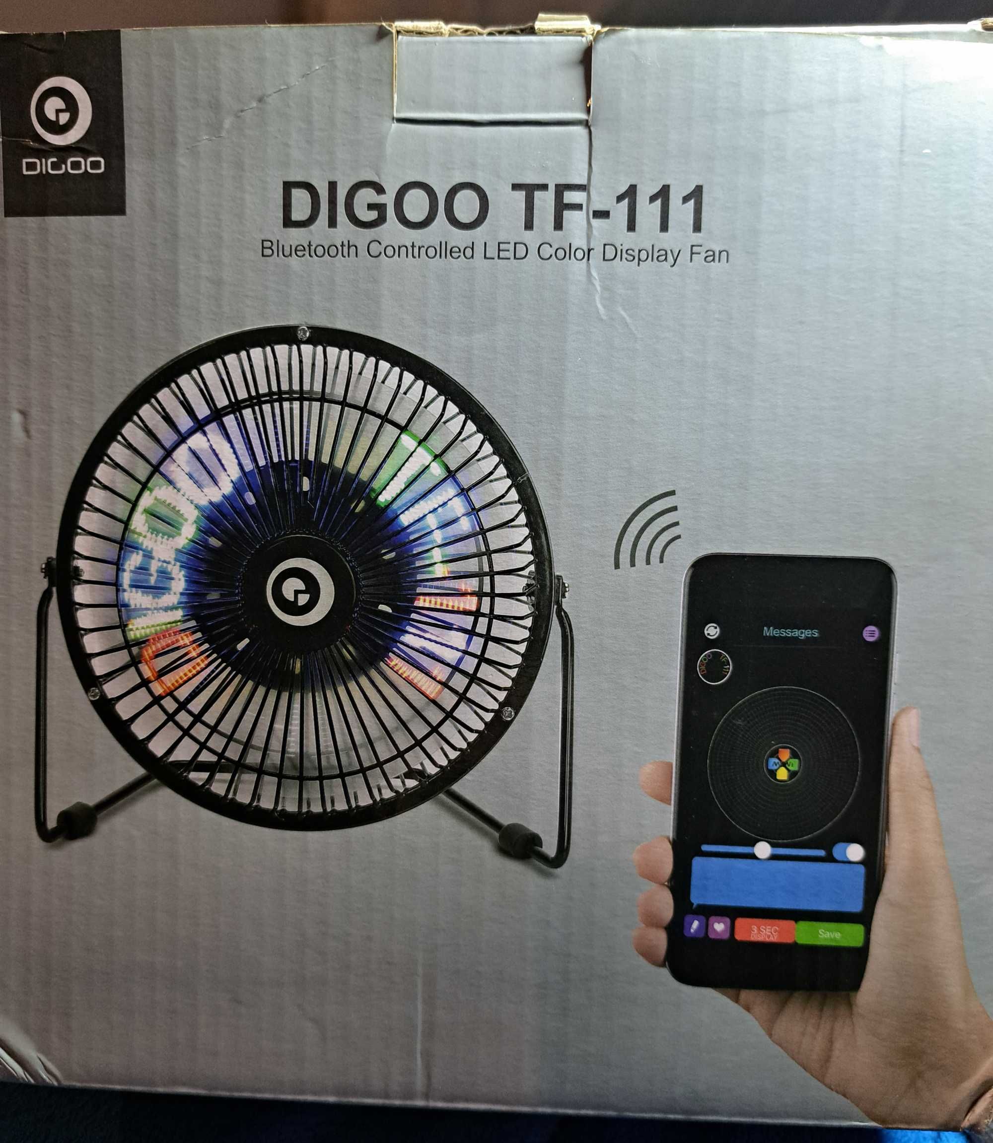 Digoo DG-TF111 (Ventilador Display Colorido bluetooth)