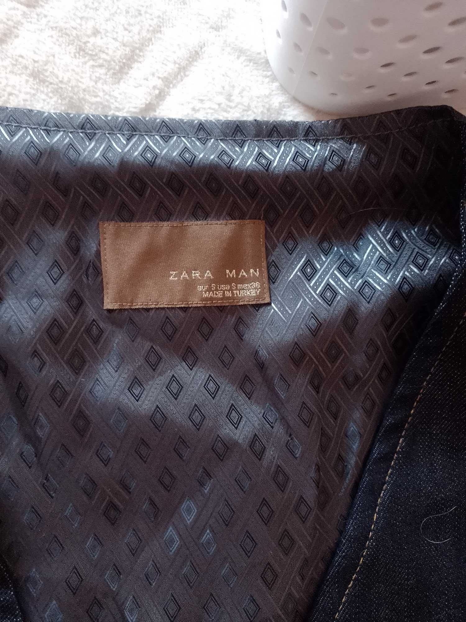 (S) ZARA/ Dżinsowa kamizelka garniturowa z Londynu, NOWA