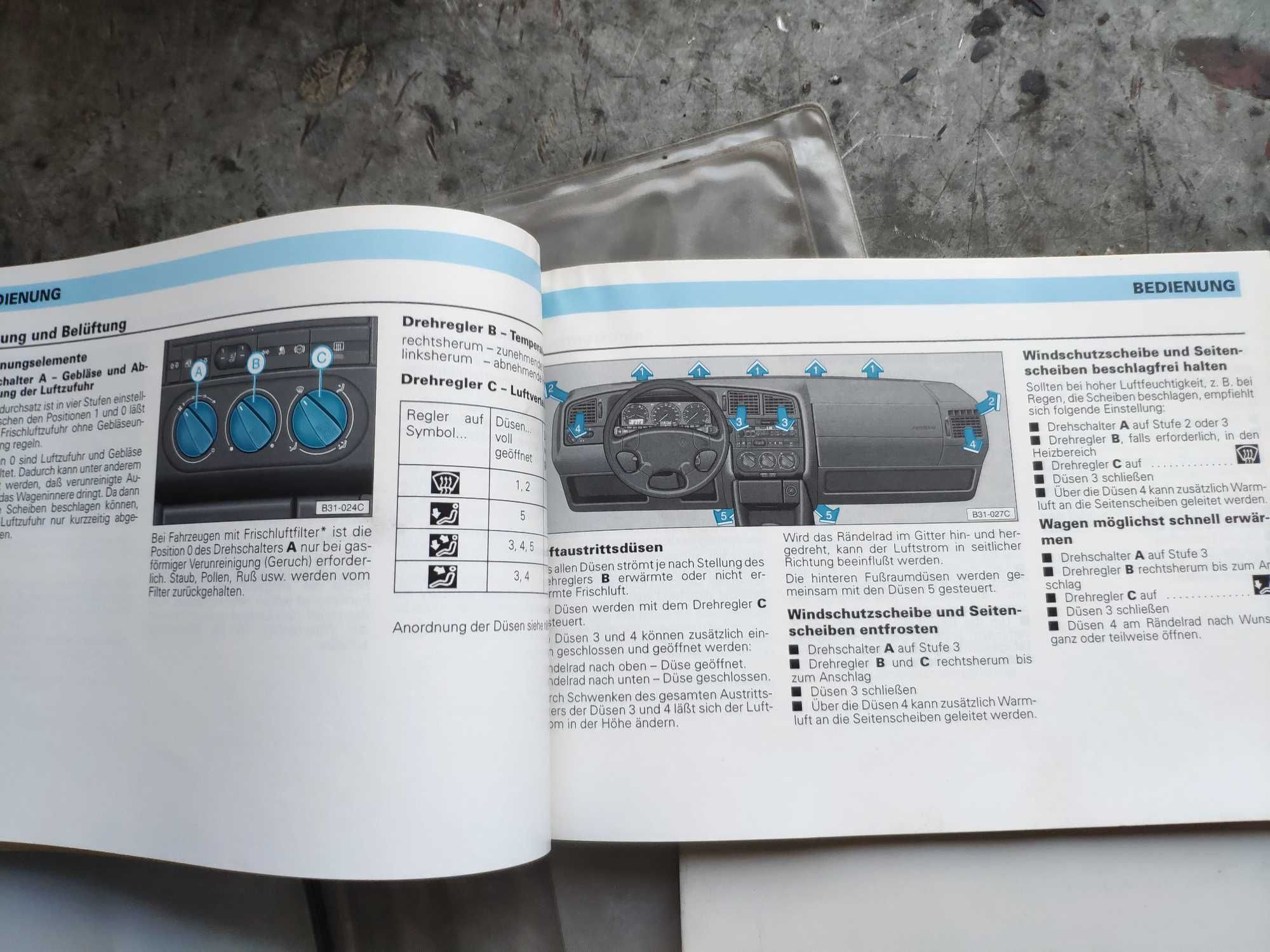 Książki serwisowe instrukcja obsługi VW Passat B4 komplet