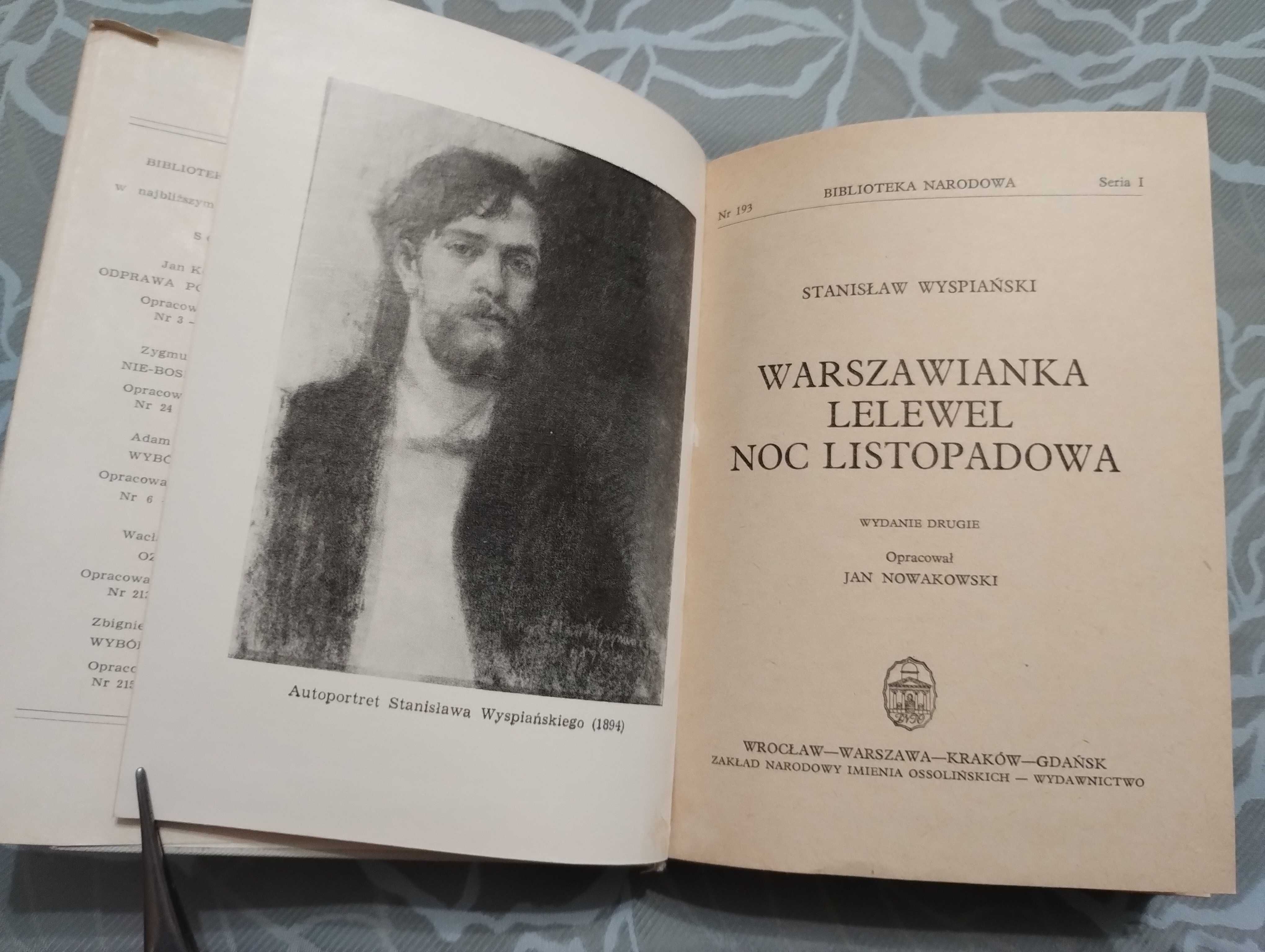 Книга Stanislaw Wyspianski "Warszawianka Lelewel Noc Listopadowa 1974