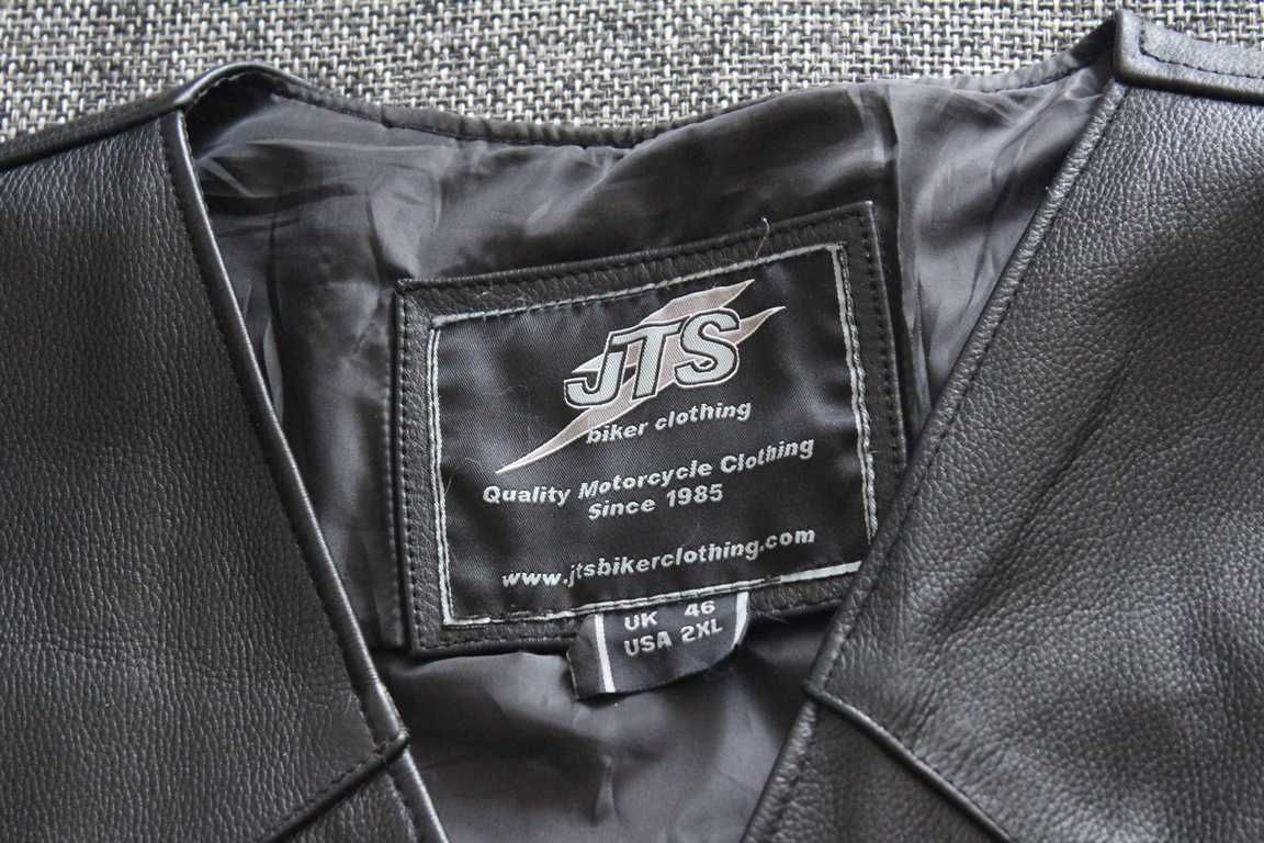 Жилетка шкіряна мото JTS Plain Leather Waistcoat Оригінал XXL