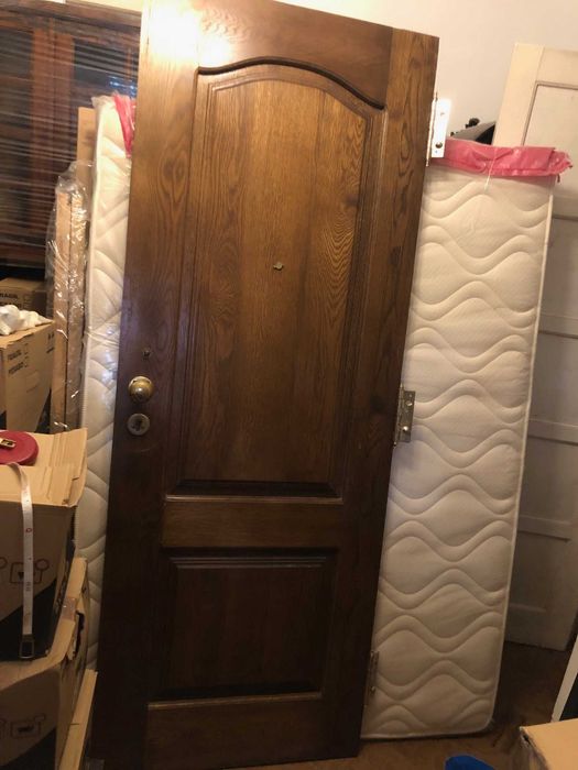 Porta de Madeira de rua,  blindada