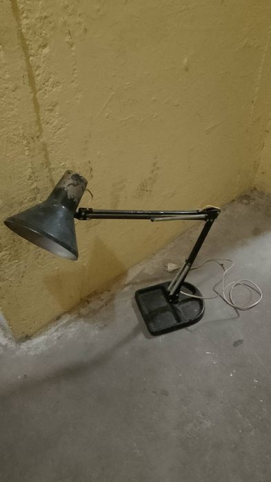 Stara lampa biurkowa Niemcy 1930 rok podstawa żeliwna
