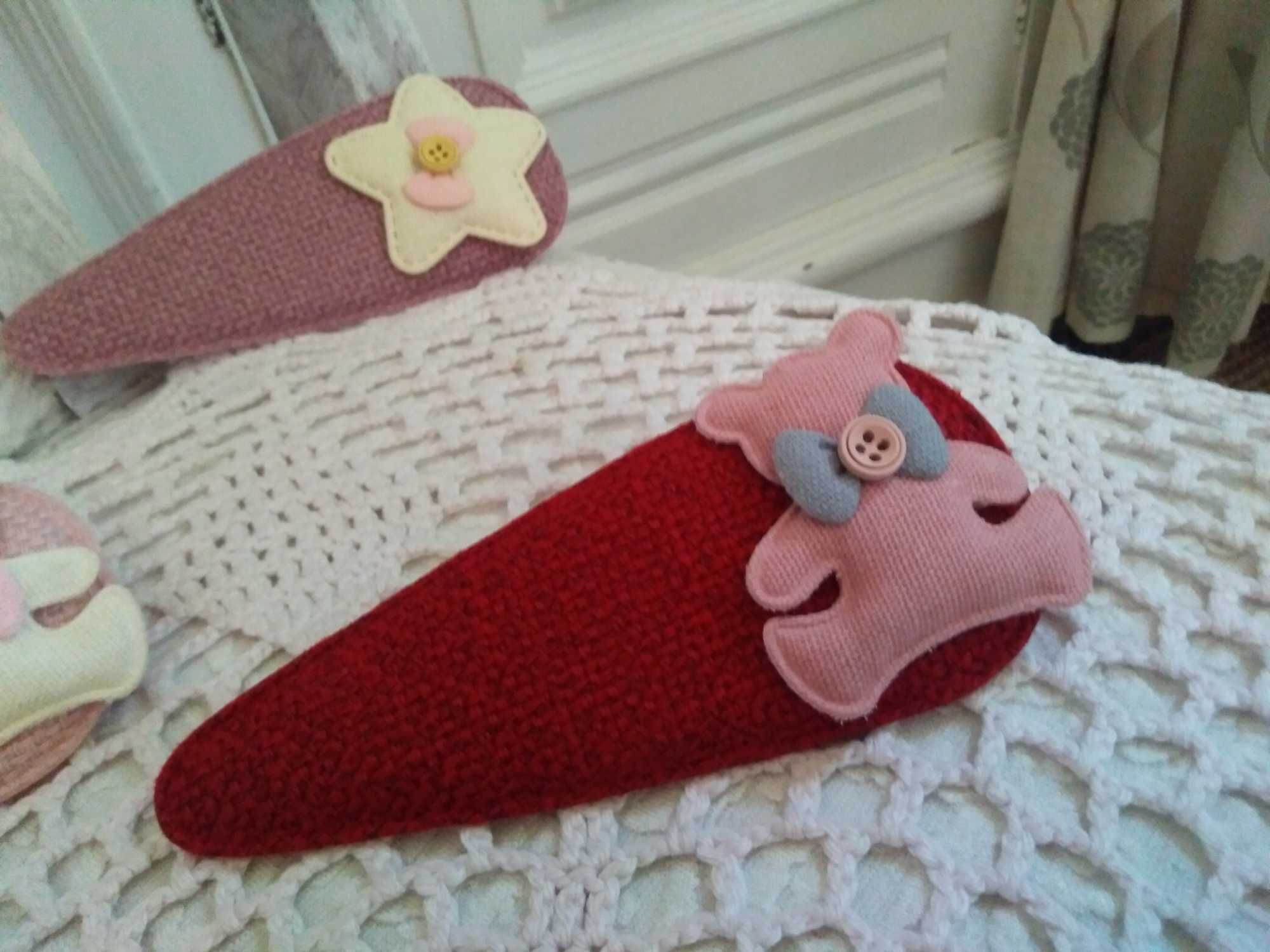 NOWE spinki do włosów handmade oryginalne ozdoby dla dziewczynki zes2