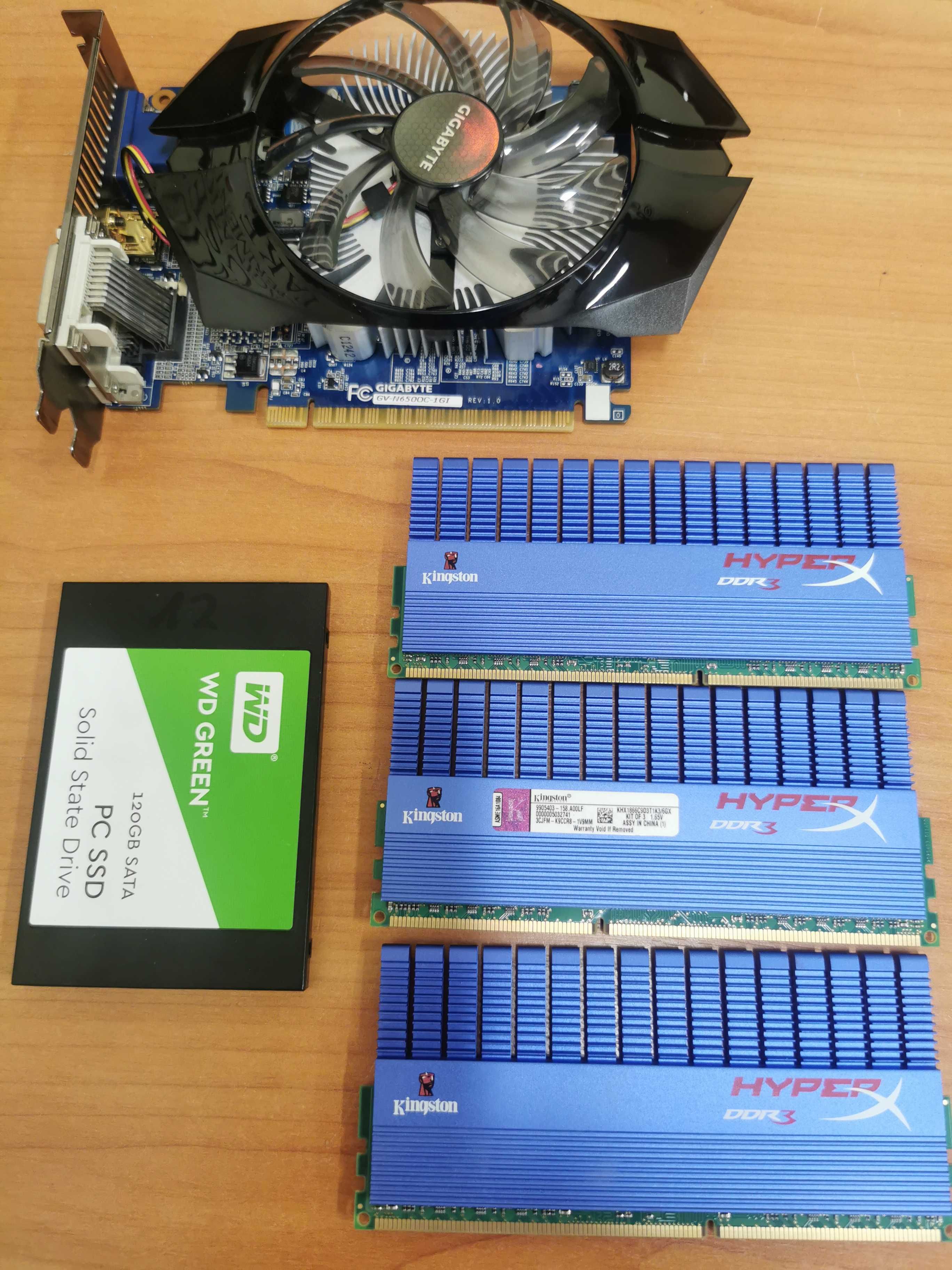 Zestaw i7-960,3x2GBRAM,GTX650Gigab1GB,128GB,Asus P6X58D-E