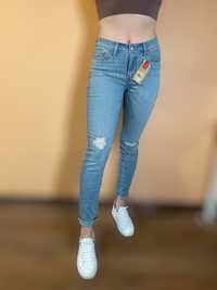 Новые оригинал 26 27 28 Levis 711 skinny узкие рваные джинсы светлые