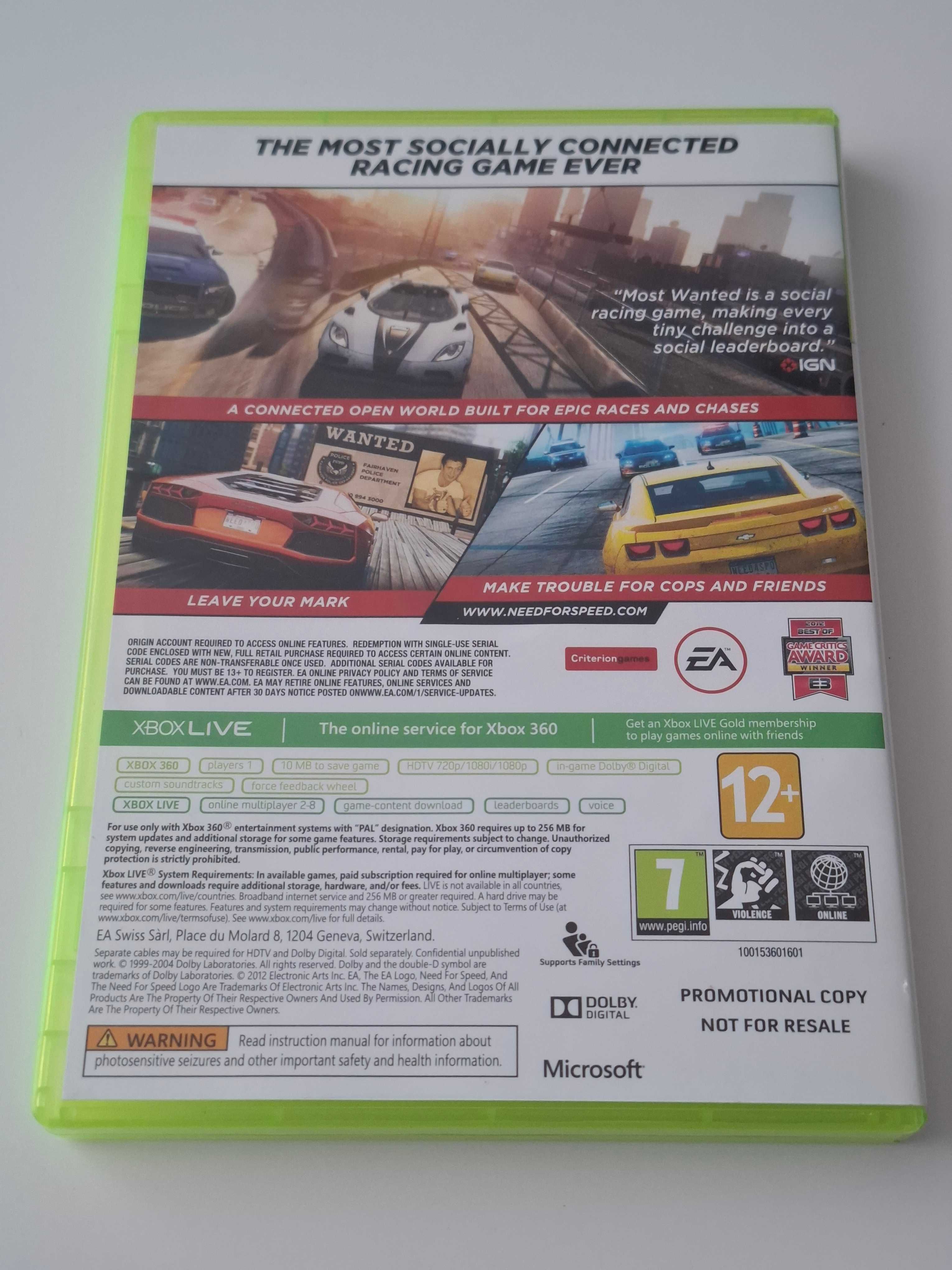 Gra Xbox 360 NFS Most Wanted 2015