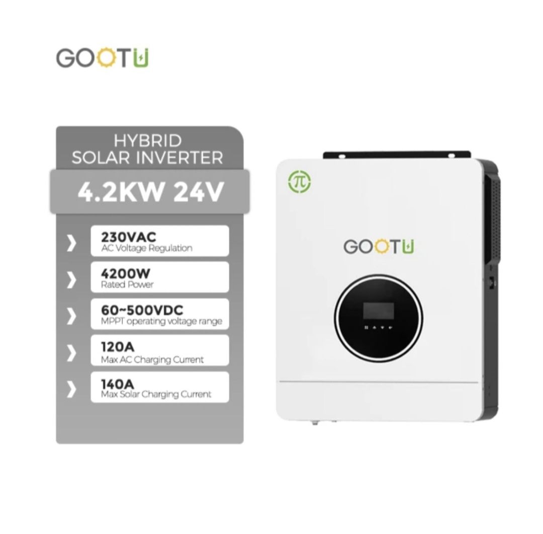 Гібридний Інвертор Gootu 4.2kw 24v mppt 140a