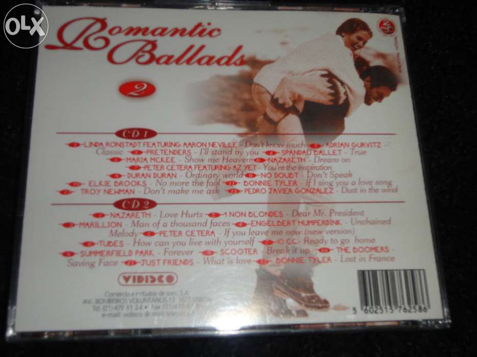CD's Romantic Ballads Albuns 1 e 2