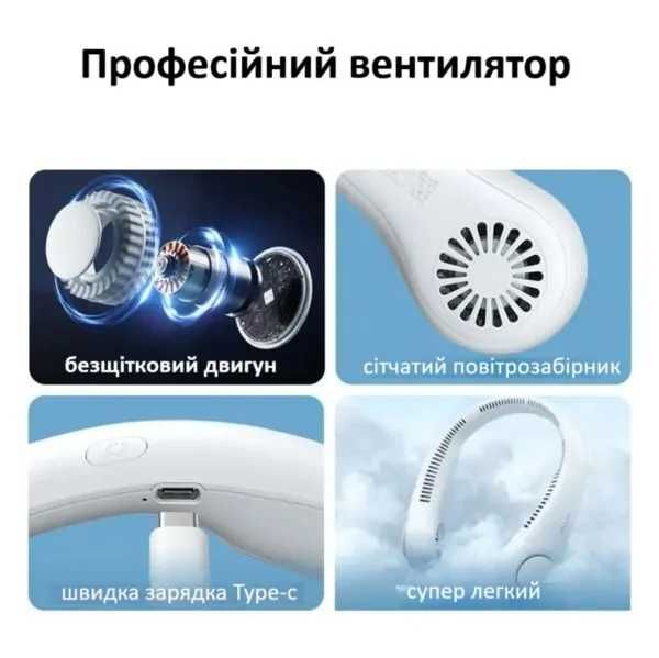Мини-вентилятор для шеи Neck cooler