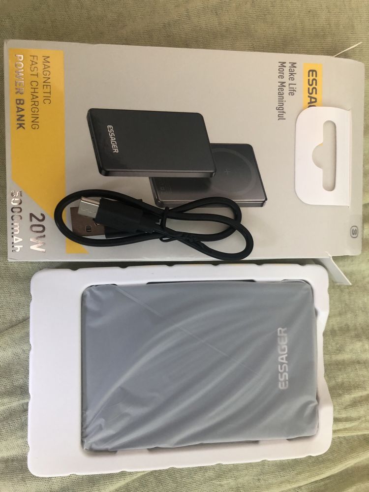 Eesager Magsafe ultra cienki power bank 5000mAh