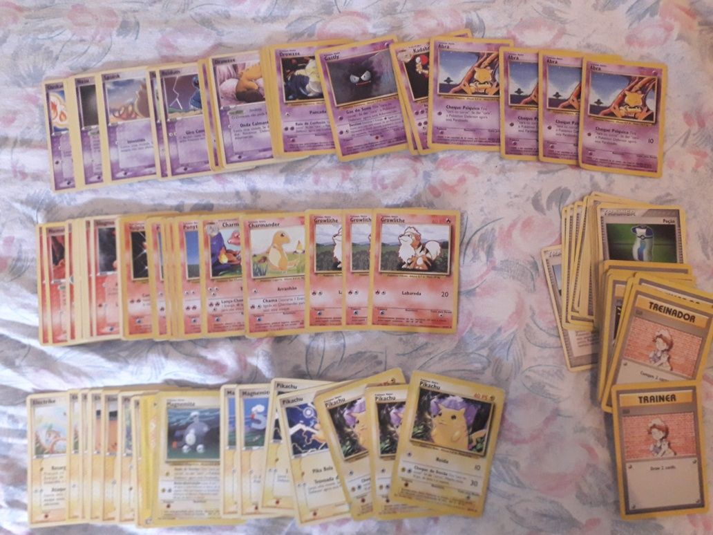 Cartas Pokemon Negociáveis, Antigas Raras, muito raras e normais