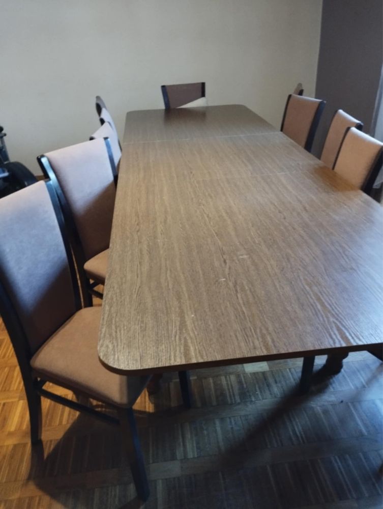 Stół drewniany +12 krzeseł