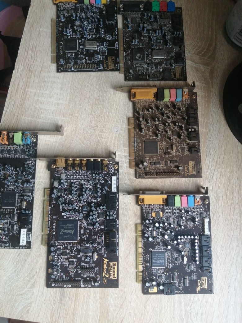 Karty rozszerzeń,karty dźwiękowe sound blaster, częśći do retro pc