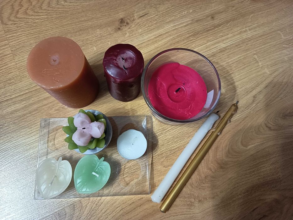 Świece dekoracyjne mix / zestaw 9 szt.