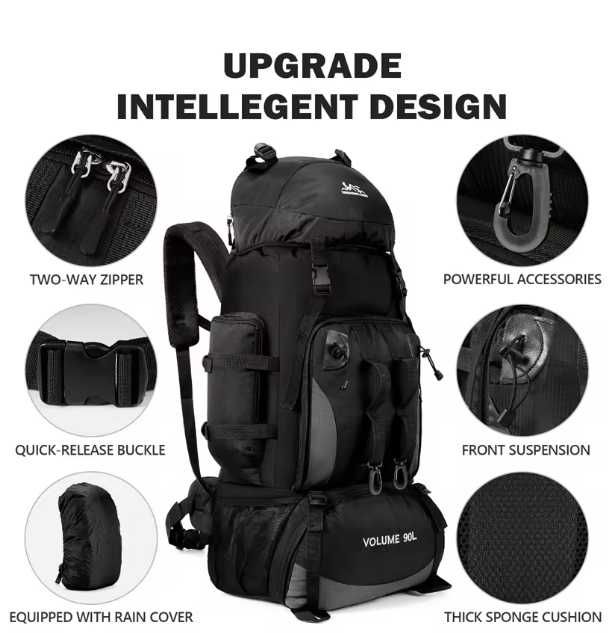 Водонепроницаемый походный рюкзак емкостью 90 л