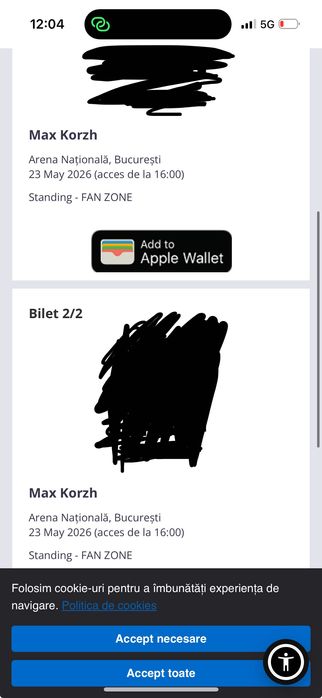 2 Квитки Фан Зона на концерт Макс Корж