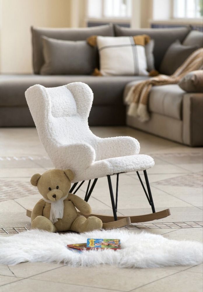 Fotel bujany dzięcięcy Cuddly Biały Miloo Home
