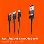 Mobility Lab kabel 3 w 2 USB-C Lightning i Micro USB