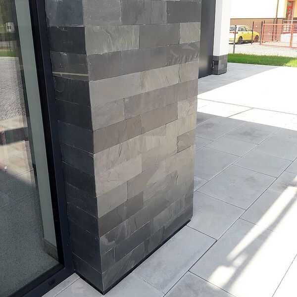 Kamień Elewacyjny Łupek Black Slate Kamień Naturalny IMPREGNAT GRATIS