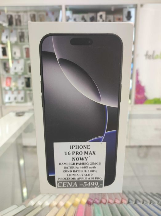 Iphone 16 Pro Max 256GB NOWY Telakces Felicity *Raty 0%