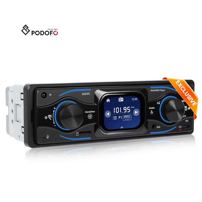 Rádio 1Din Ecrã Tátil 2.17" | Bluetooth | USB-C Carga Rápida | Novo