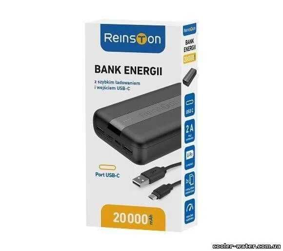 Power Bank ReinsTon EPB027 20000 mAh Black зовнішній акумулятор