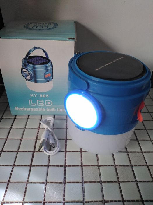 Лампа фонарь 25Вт заряд солнце+ usb