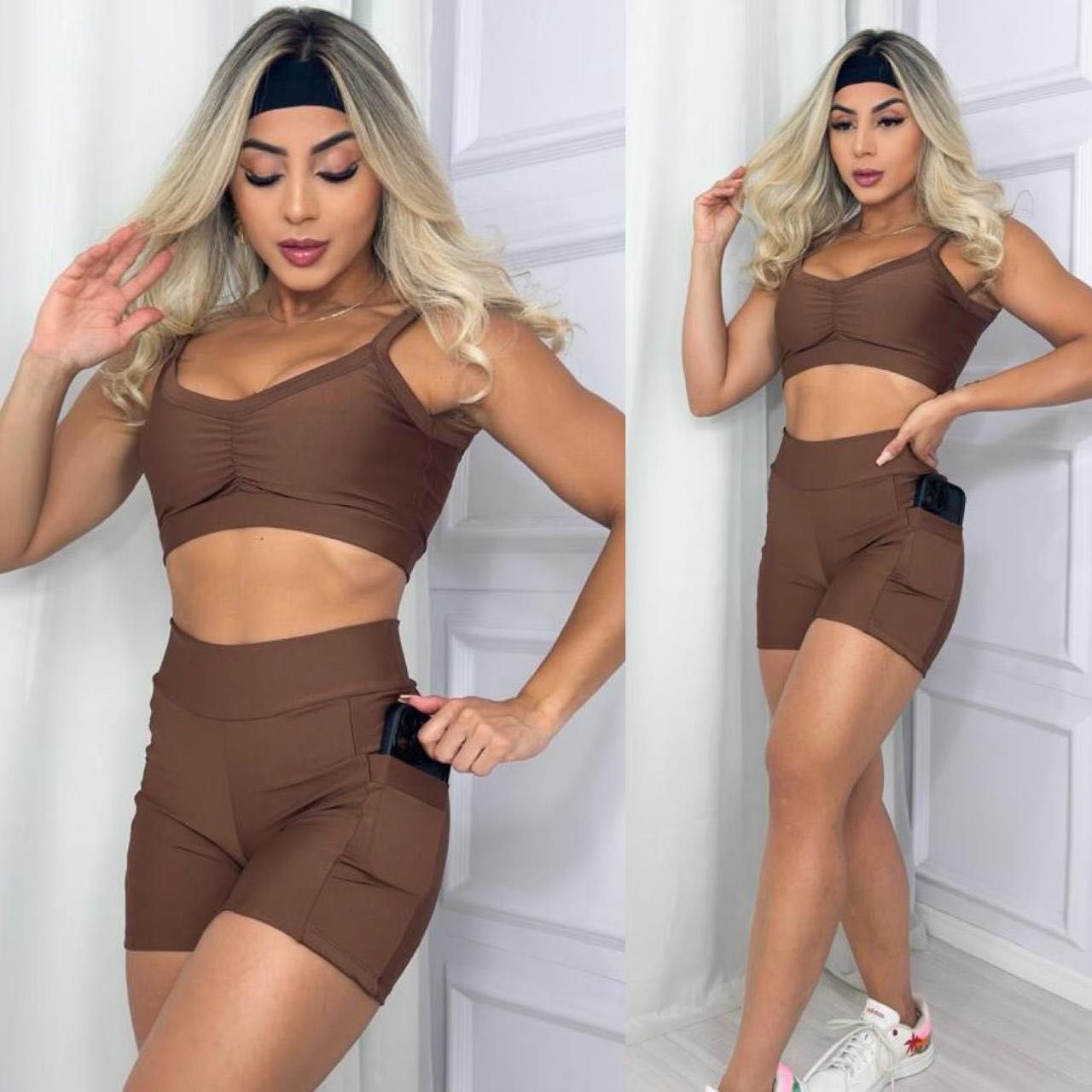 Roupa de academia brasileira
