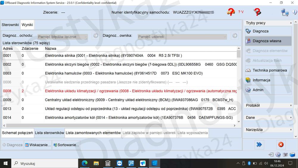 Odis-S 23.0.1 Najnowsza Wersja VAS6154A VNCI DoiP Zdalna Instalacja