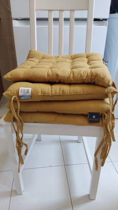 Coxim ocre em algodão 38x38cm