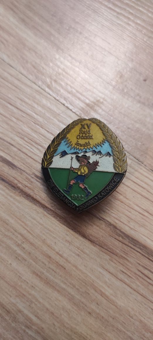 Stara przypinka odznaczenie medal rajd górski Inwałd PRL antyk