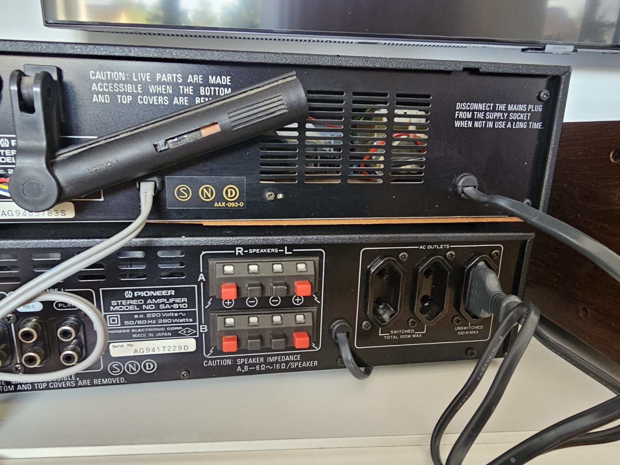 Wzmacniacz Pioneer SA-610 + Tuner TX-710 vintage Blue Line