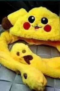 Nowa pluszowa czapka Pokemon Pikachu ruchome uszka - zabawki