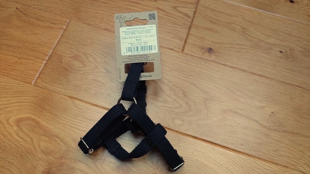 szelki spacerowe Amiplay Eco – czarne, rozmiar S