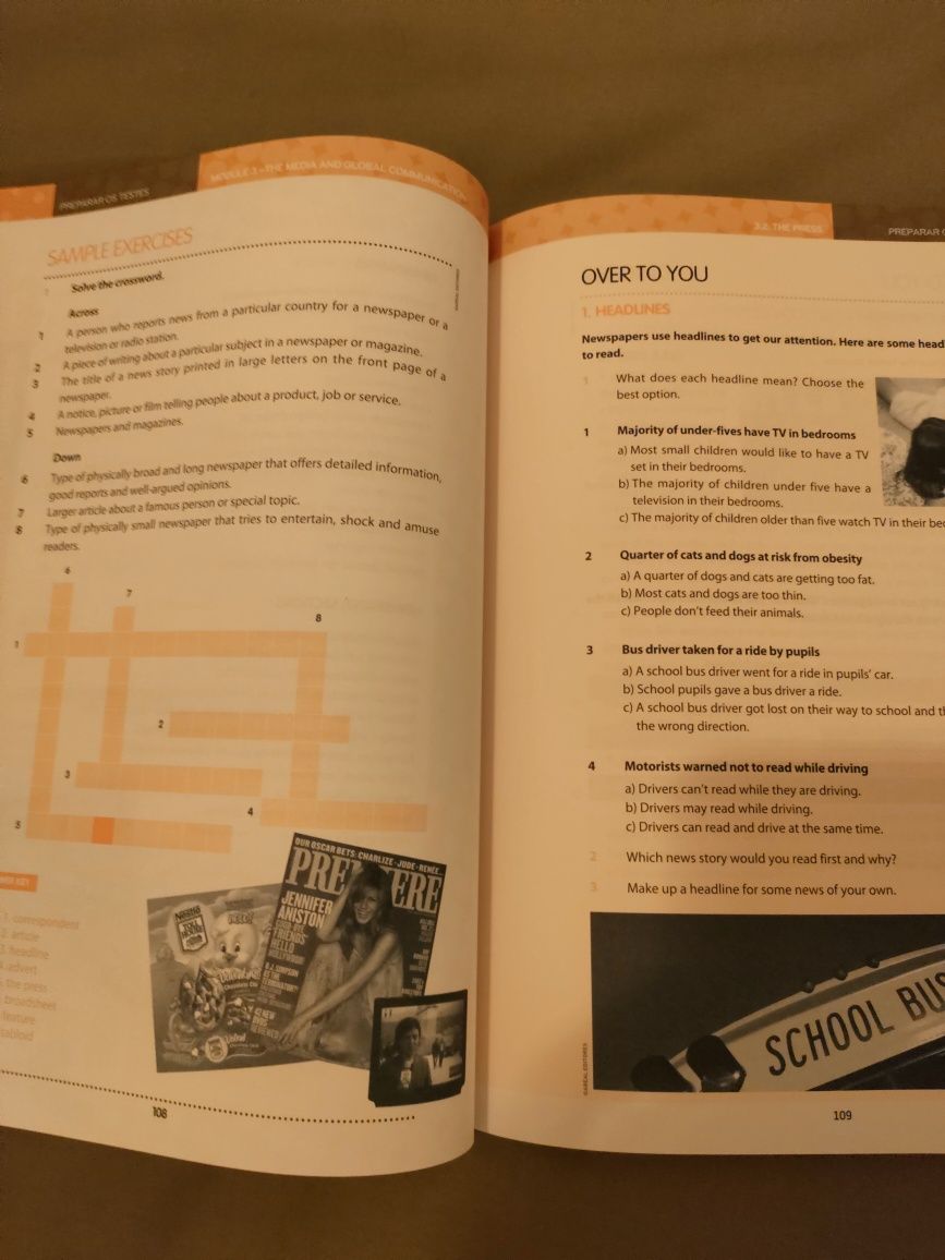 Manual escolar Inglês 10. Ano "Preparar os Testes"