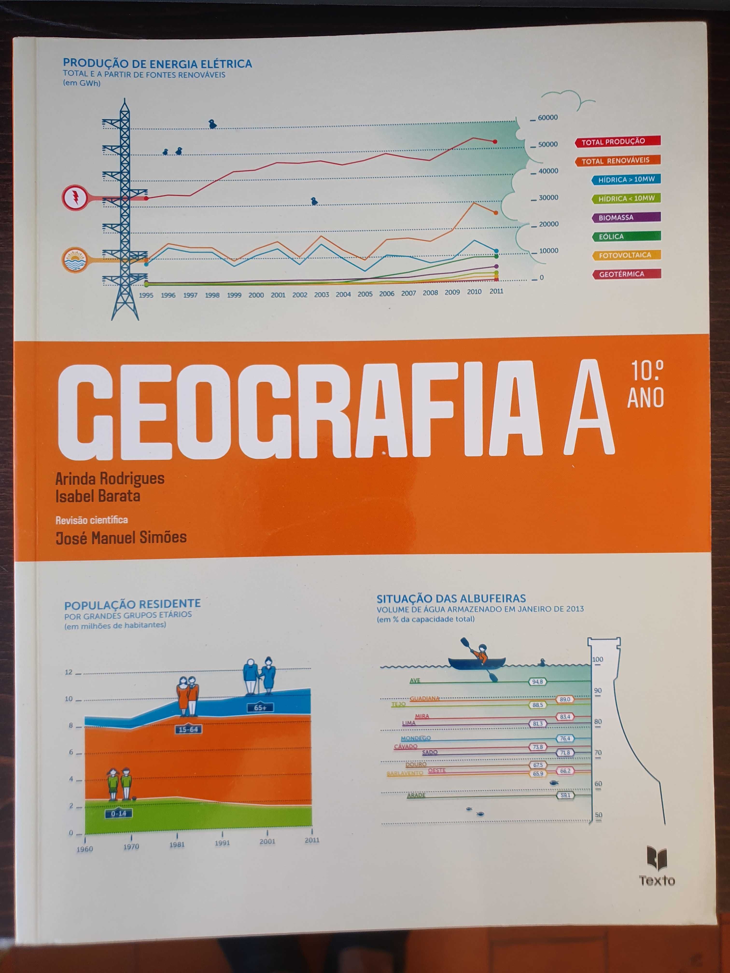 Livro Escolar Geografia A - 10 Ano NOVO