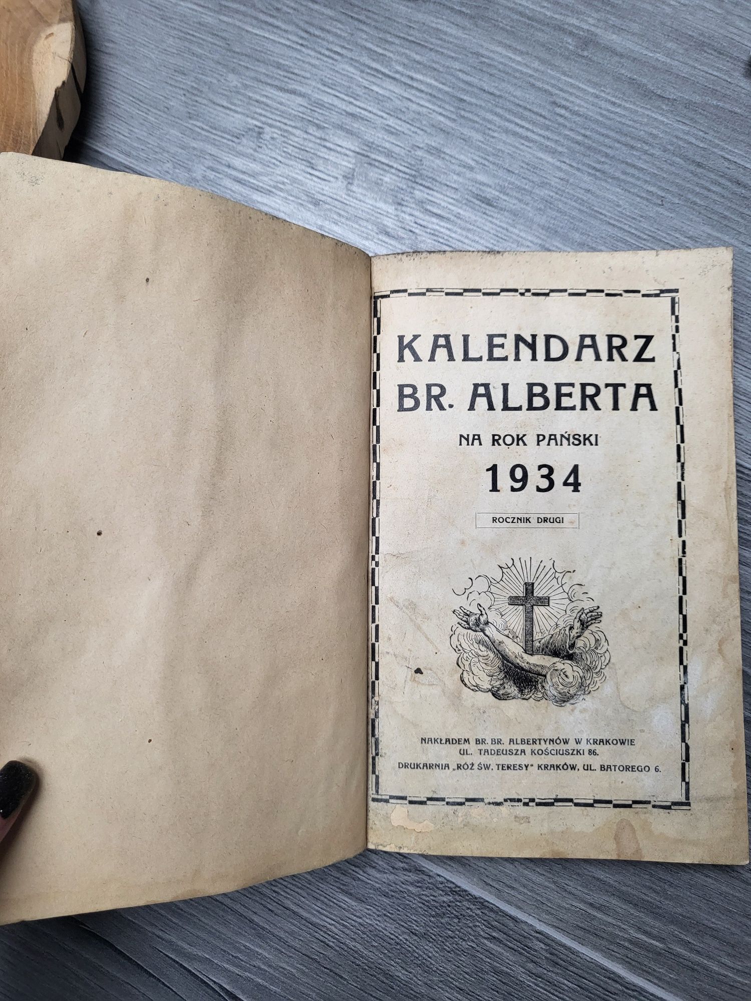 Książka kalendarz brata alberta na rok pański 1936