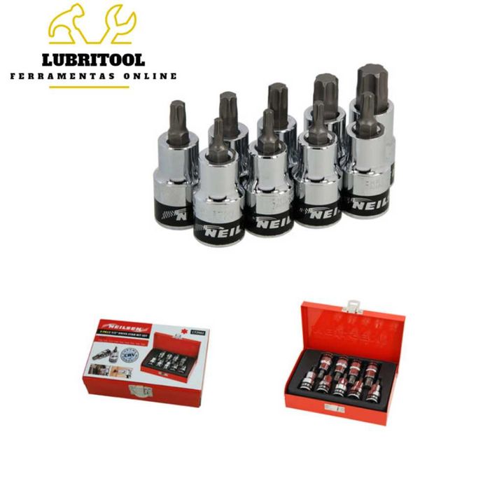 Jogo 9 Chaves Caixa Torx 1/2" T20-T60 CT2562 | NOVAS